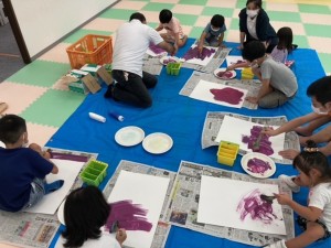 10月壁画作り　　みんな①